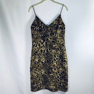 Animal print mini dress